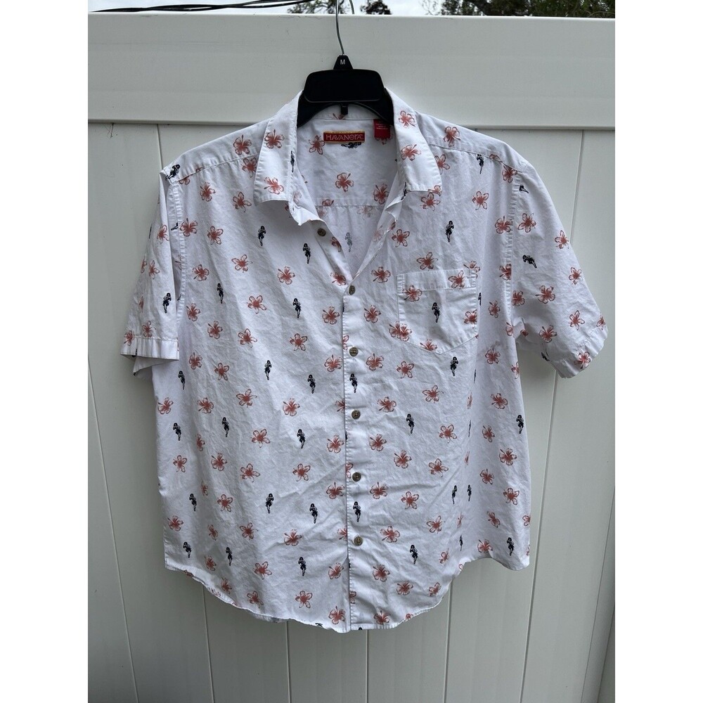 Havanera Button Down Shirt Mens Size 2XL Short Sleeve Floral Hawaiian